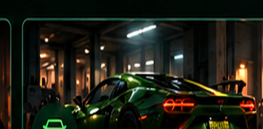 Sportwagen in einer Garage